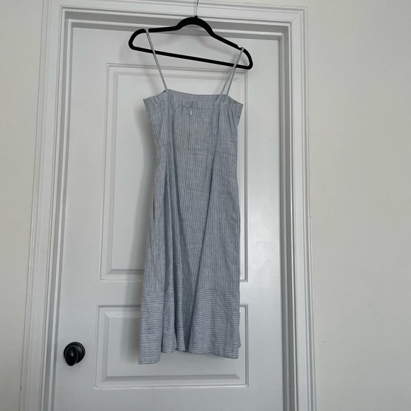Theory a line blue and white linen dress - Picture 7 of 13